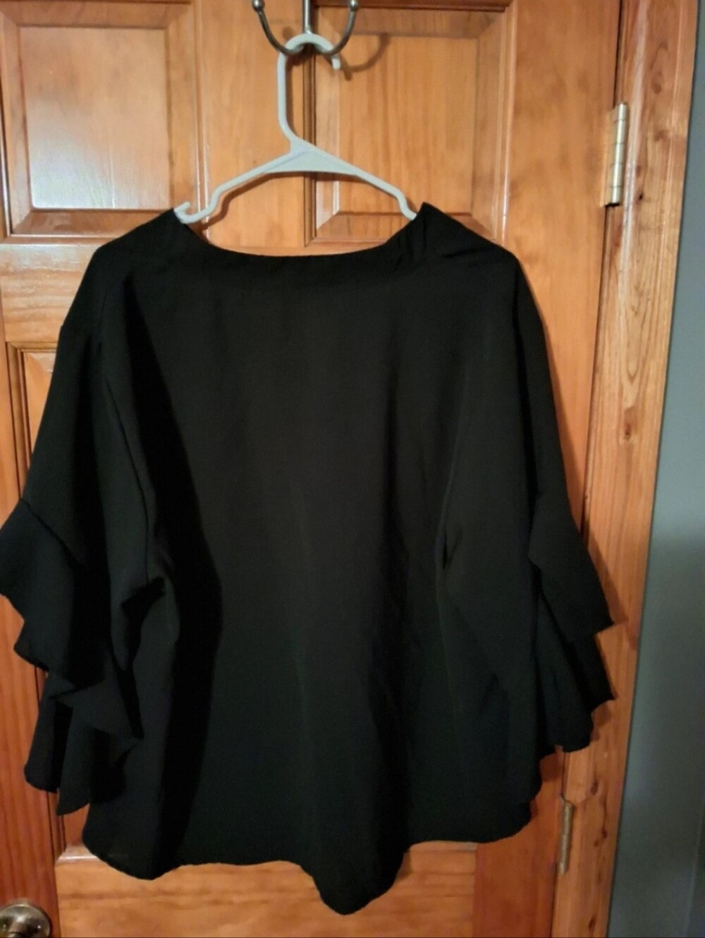 SHEIN Black Curve 3XL Layered Sleeve Blouse - Picture 2 of 5